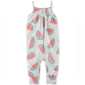 Carter's Pink and Green Watermelon Romper